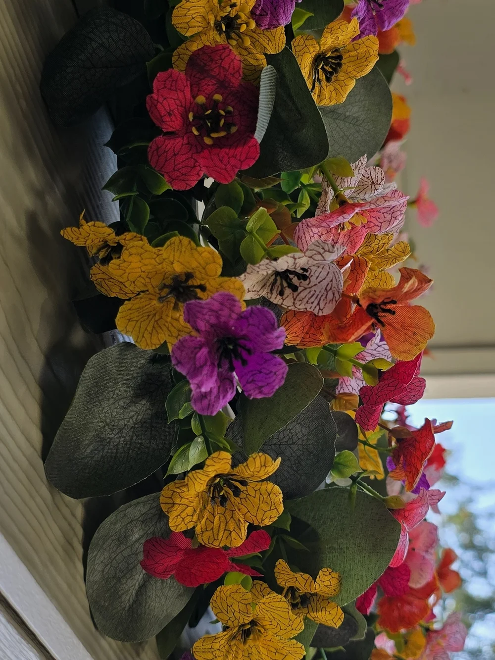 Home Holiday Vibrant Multi-Color Floral Wreath 20 Inches